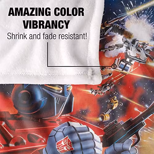 LOGOVISION Transformers Autobot Box Art Super Soft Fleece Throw Blanket, Multicolour, W/D/H: 152 x 127 cm – 3
