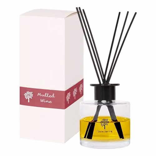 Nicola Spring Mulled Wine Reed Diffuser, 200ml, Transparent Glass with Scented Sticks