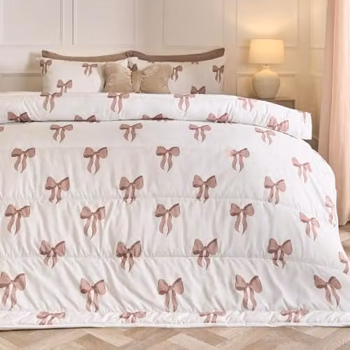 OHS Ivory 10.5 Tog Microfibre Coverless Duvet and Pillowcase Set, W/D/H: 135 x 200 cm