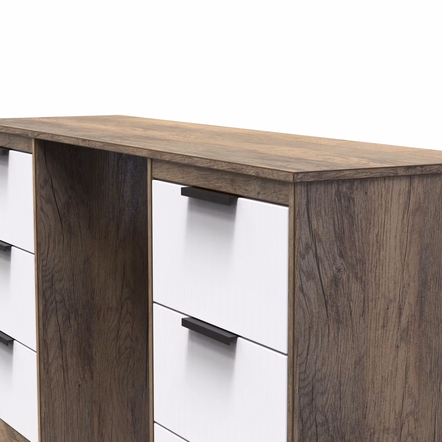 Ready Assembled 2 U Denver 6 Drawer Kneehole Desk in Dark Brown – 3