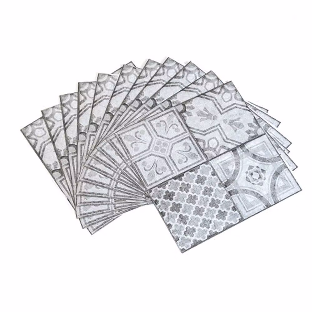 D-C-Fix Moroccan Grey Self Adhesive Geometric Vinyl Floor Tiles, Pack of 11, W/D/H: 30.48 x 30.48 x 30.48 cm – 2