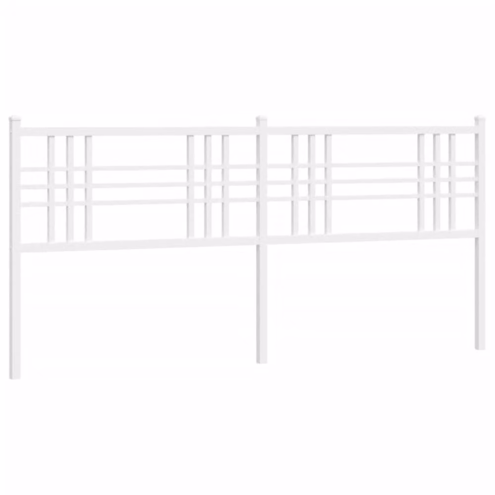 Berkfield Home Metal Headboard in White – 2