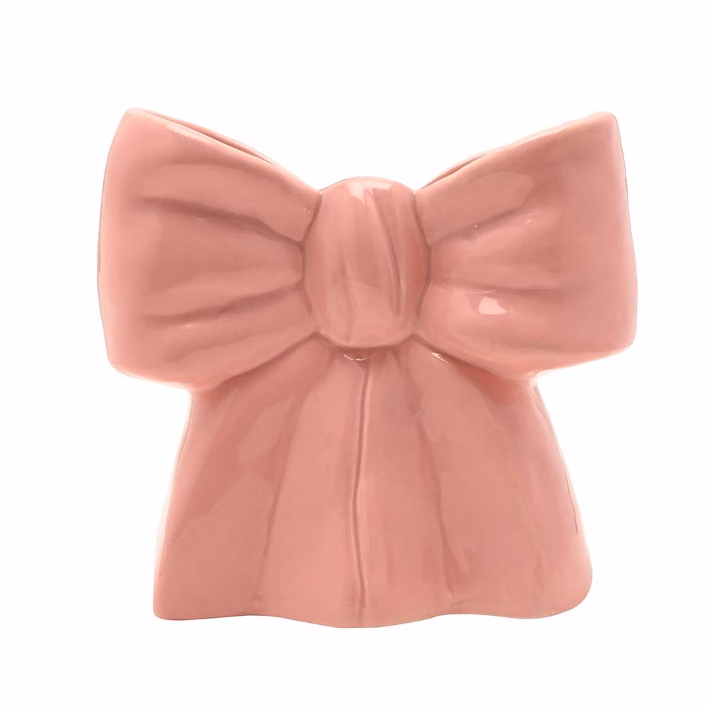 Hestia Bow Shaped Ceramic Vase in Pink – 2