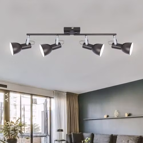Globo Lighting Fargo Brown Metal Ceiling Spotlight Bar with 4x E14 Sockets – 2