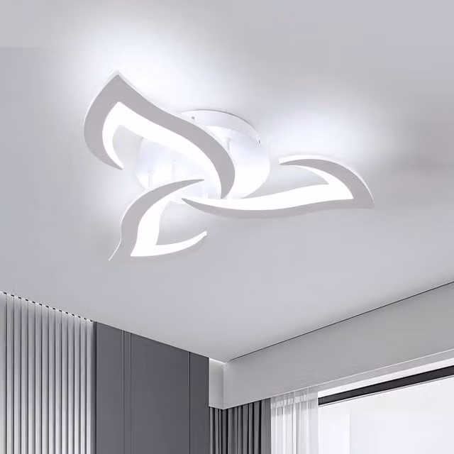 COMELY 36W Modern LED Ceiling Light in White with 3 Lights and 6500K Cool White Output – 1