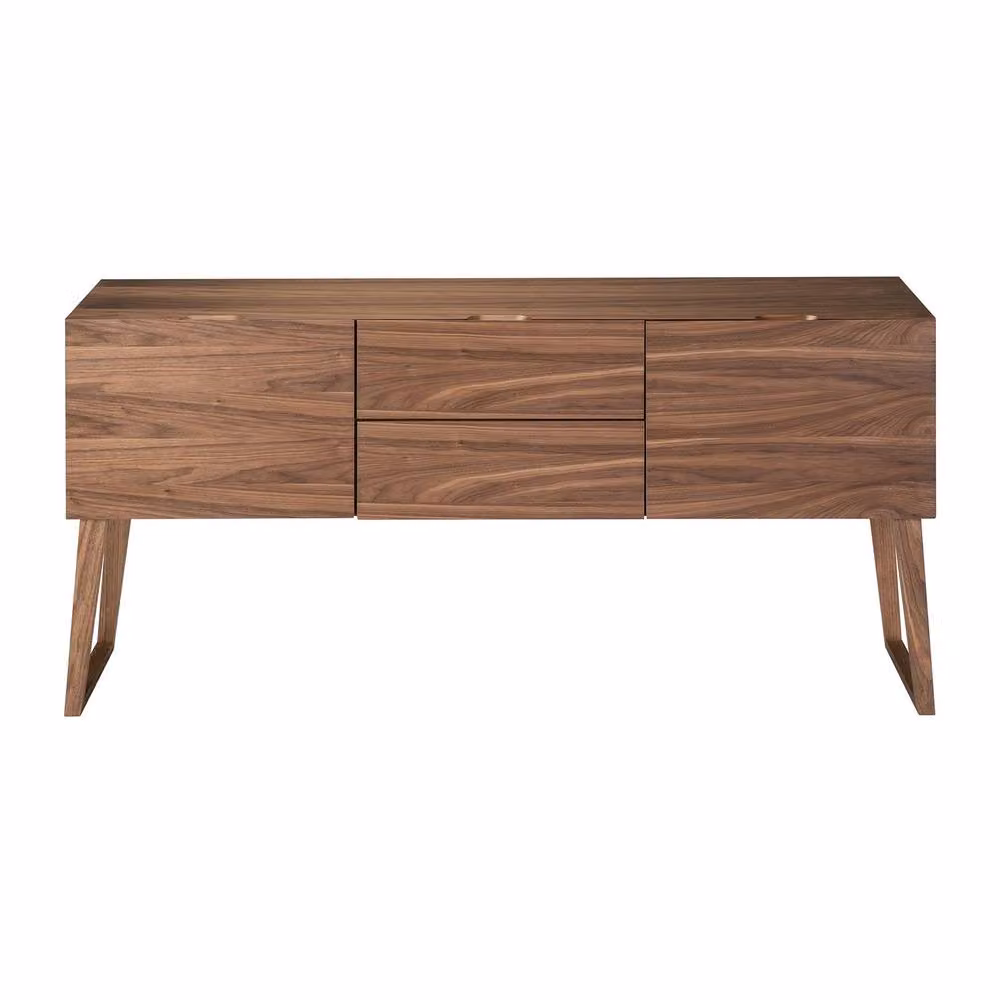 Angel Cerda Walnut Sideboard in Brown with 2 Drawers and 2 Doors, W/D/H: 160 x 40 x 80 cm – 2
