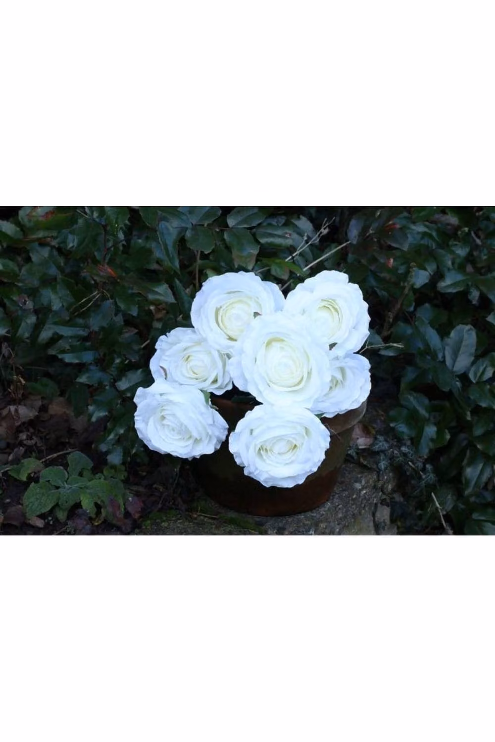 KDMD Ivory Rose Bunch Artificial White Wedding Flowers – 2