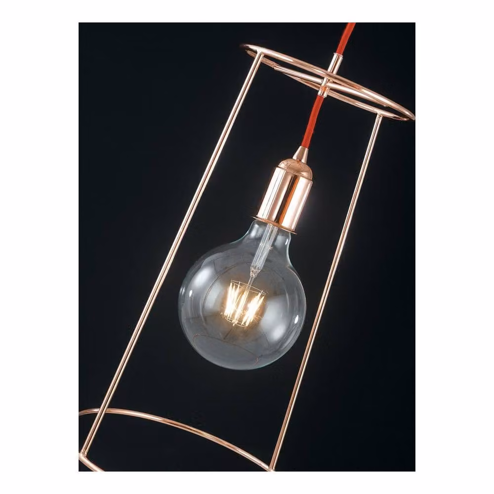 Netlighting FRIDA Wire Frame Pendant Ceiling Light in Gold/Brass, W: 25 cm, H: 42.5 cm – 2