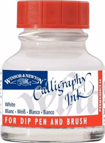 Winsor & Newton Calligraphy Ink, White, 30 ml