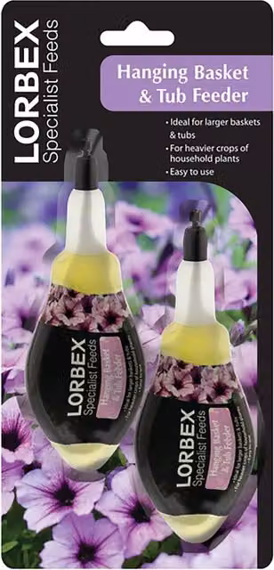 Lorbex Slow Release Plant Tonic for Hanging Baskets and Tubs, 2 Pack, White