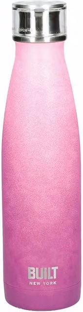 BUILT New York Perfect Seal Leakproof Insulated Stainless Steel Water Bottle, 480 ml, Pink and Purple Ombre – 5
