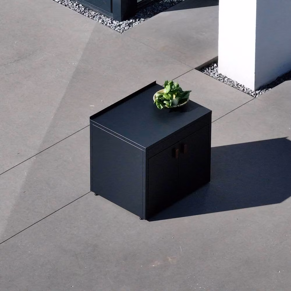 sweeek Black Steel Outdoor Kitchen Storage Module with 2 Hinged Doors W/D/H: 75.5 x 60.0 x 70.0 cm – 5