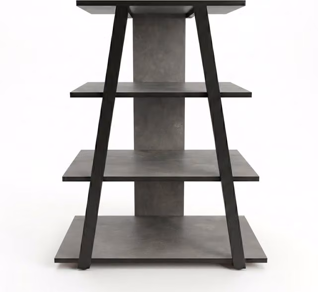 Decortie Lyno Mini TV Unit for TVs up to 24in with 3 Shelves in Retro Grey