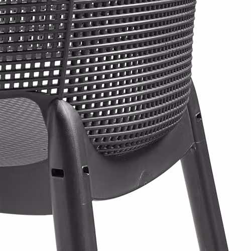 Keter Elisa Set of 6 Grey Outdoor Dining Chairs in Weatherproof Plastic – 7