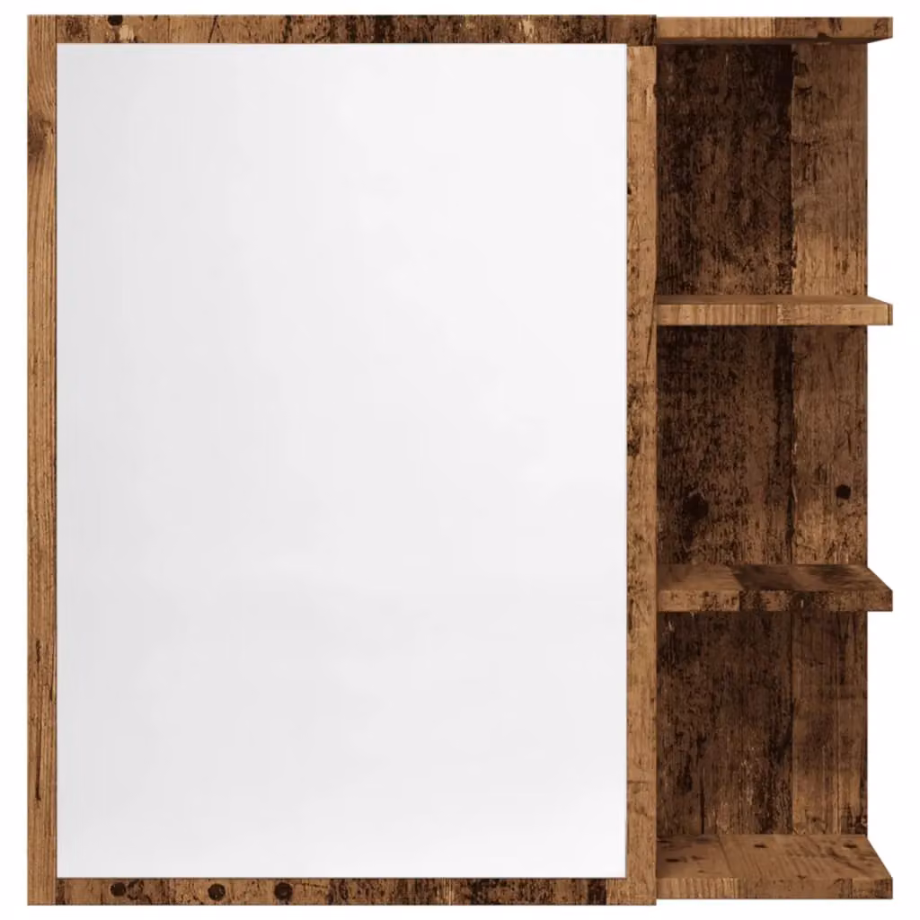 Berkfield Home Rustic Old Wood Bathroom Mirror Cabinet, Brown, W/D/H: 62.5 x 20.5 x 64 cm – 3
