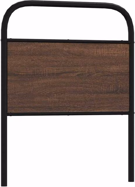 Berkfield Home Classic Headboard in Brown Oak with Steel and Engineered Wood, Width: 80 cm