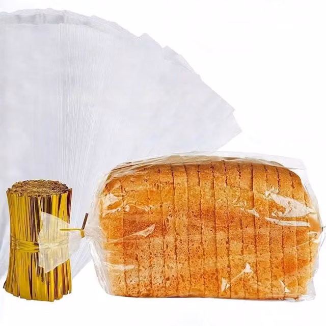 Volila Pack of 150 Transparent Airtight Plastic Bread Bags for Loaves, Buns and Baguettes, 45 cm – 1