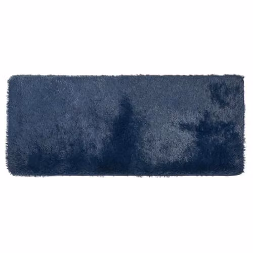 OHS Soft Fluffy Modern Runner Rug, Navy Blue, W/D/H: 60 x 150 x 1 cm