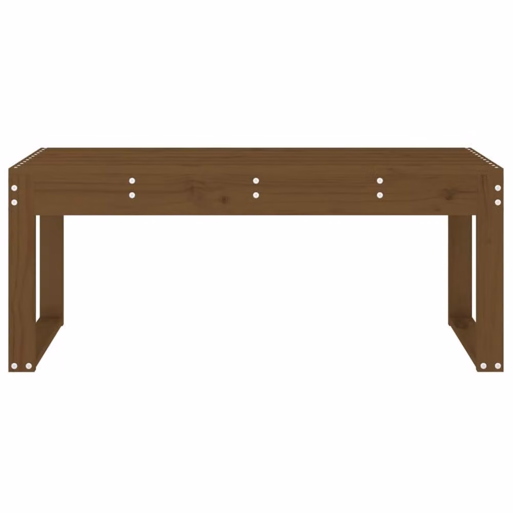 Berkfield Home Rustic Garden Bench in Honey Brown Solid Pine, W/D/H: 110 x 38 x 45 cm – 3