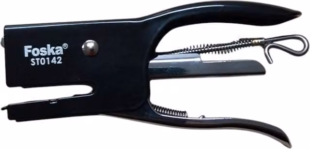 Foska No.10 Metal Plier Stapler in Black and White