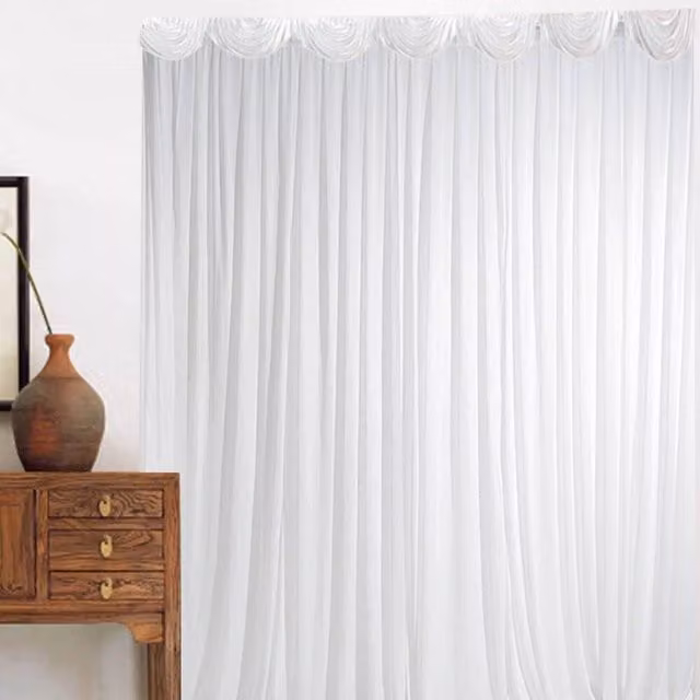 PAWNORA White Plain Photography Background Drape Curtains
