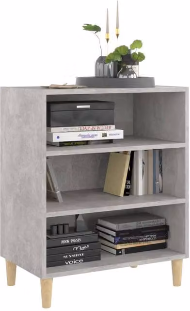 Berkfield Home Modern Sideboard in Concrete Grey, W/D/H: 57 x 35 x 70 cm – 1