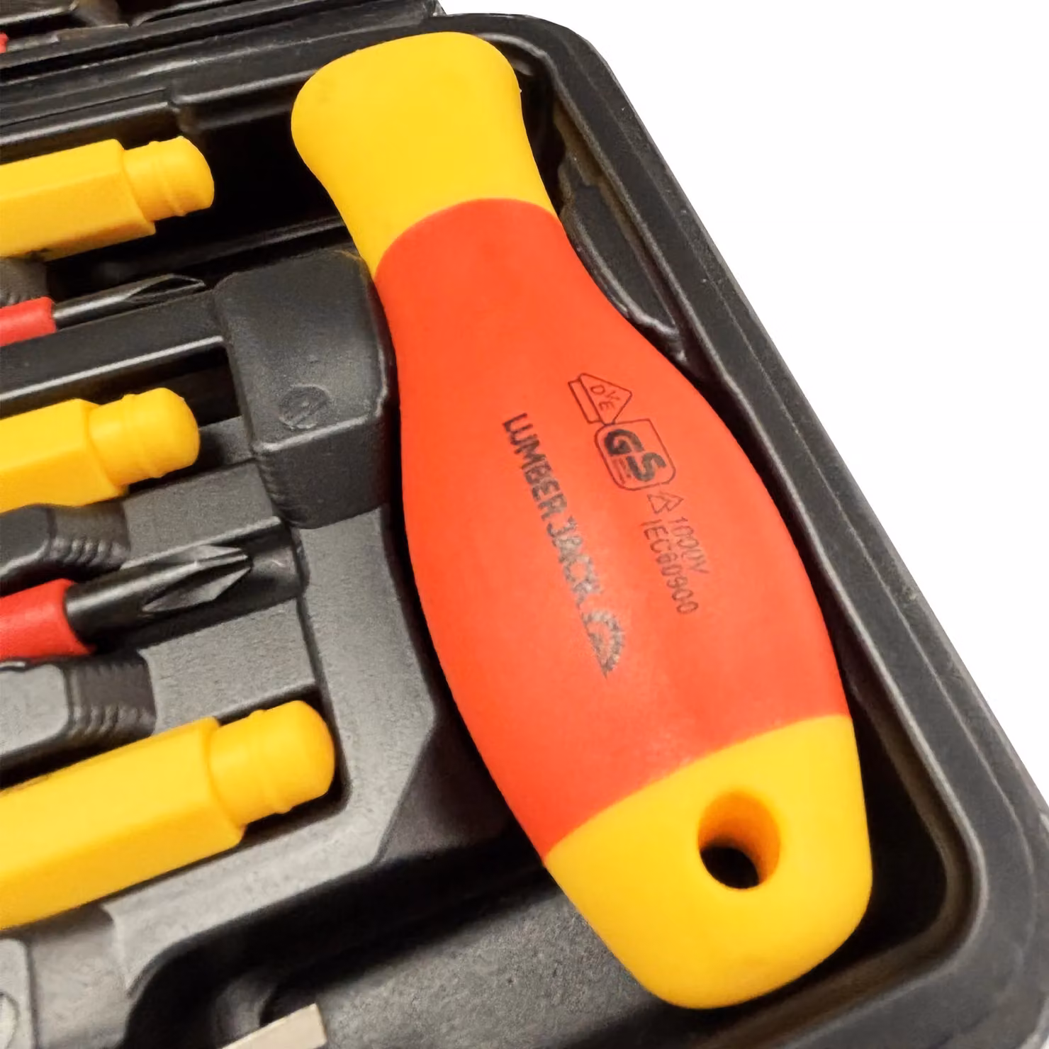 Lumberjack 13 Piece Red VDE Insulated Electrician Screwdriver Set – 10
