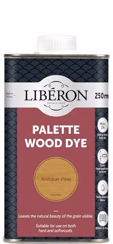 Liberon Palette Water Based Wood Dye in Antique Pine, 250ml – 1