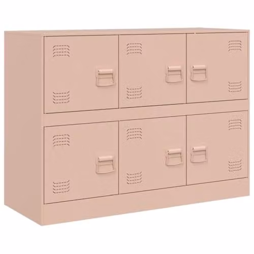 vidaXL Modern Pink Metal Sideboard W/D/H: 99 x 39 x 73 cm