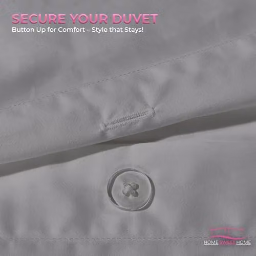 Home Sweet Home UK 200 Thread Count Cotton Percale Duvet Cover and Pillowcase Set in Grey – 3