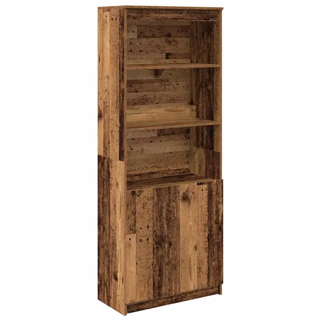 Berkfield Home Old Wood Highboard in Brown, W/D/H: 70 x 35 x 180 cm – 2