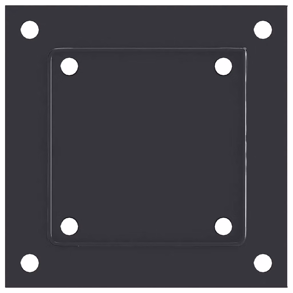Berkfield Home Square Post Bases, 4 Pieces, Anthracite Powder-coated Steel, 101 x 101 mm – 3