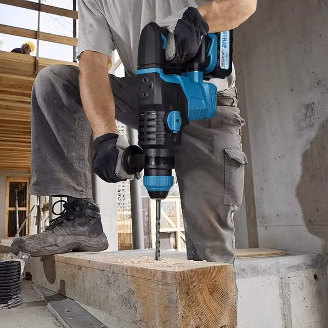 Traderight 21V Cordless SDS Plus Rotary Hammer Drill, Blue