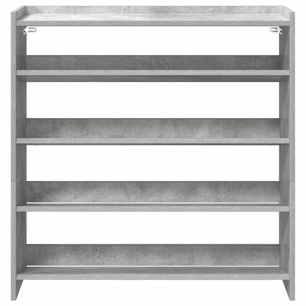 Berkfield Home Shoe Rack in Concrete Grey, W/D/H: 80 x 25 x 81 cm – 4