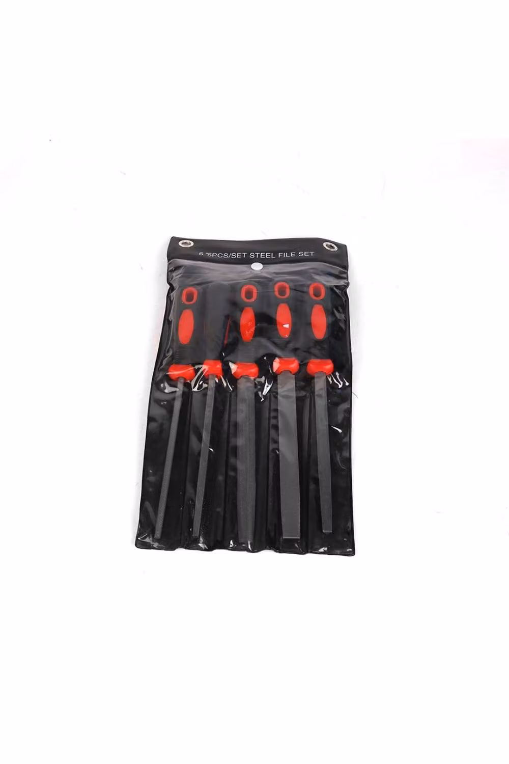 KDMD 5-Piece Steel Metal Hand File Set in Red, including Square, Flat, Round, Half Round and Triangular shapes – 2