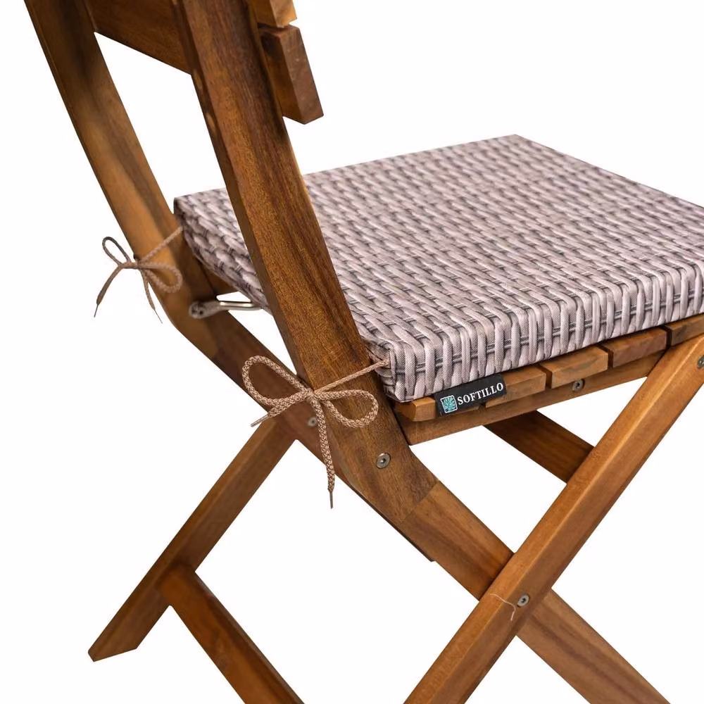 NESTLUNE Waterproof Outdoor Chair Cushion Seat Pad in Brown, W/D: 120 x 120 cm – 2