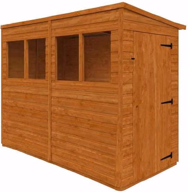 Buttercup Farm 8x4 Flex Pent Summerhouse Garden Sunroom in Burnt Orange