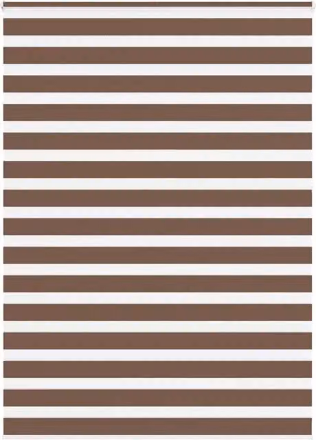 Berkfield Home Brown Zebra Day and Night Blind with Polyester Fabric, W: 160 cm, H: 230 cm – 1