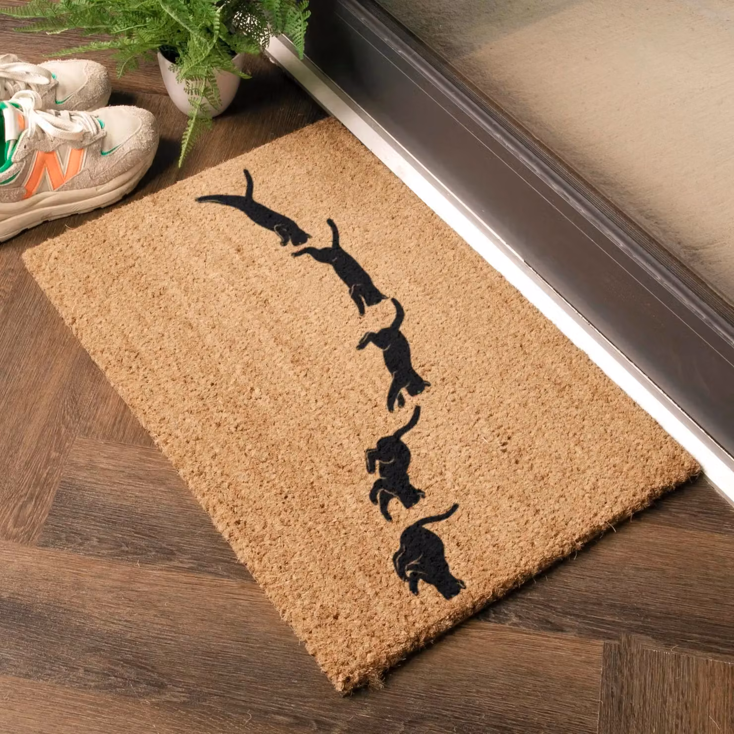 Artsy Mats Jumping Cats Doormat in Brown, W/D: 60 x 40 cm – 2