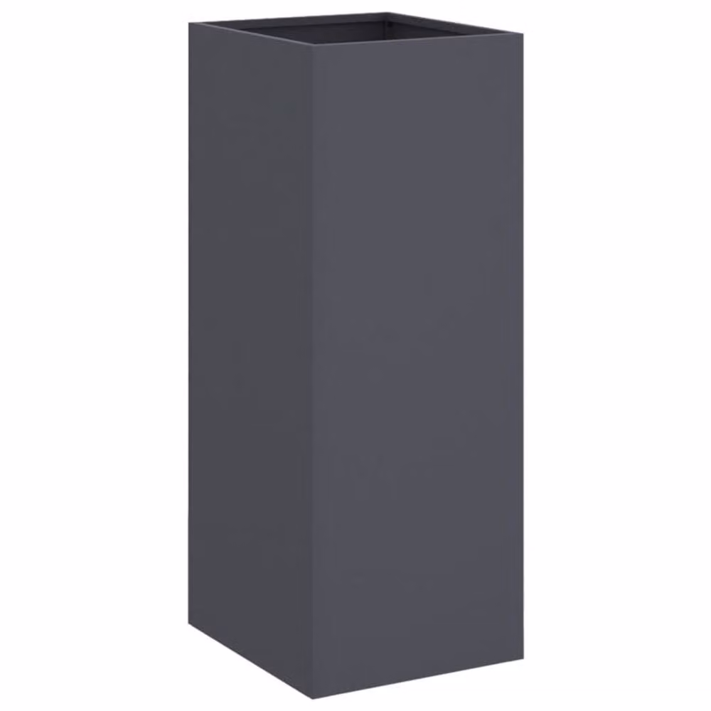 Berkfield Home Anthracite Steel Column Planter, W/D/H: 32 x 29 x 75 cm – 2
