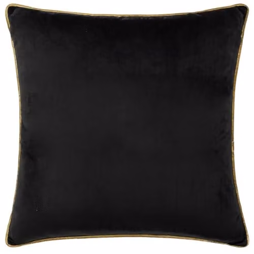 Riva Home Meridian Signature Collection Square Cushion in Black and Gold, 55 x 55 cm – 1