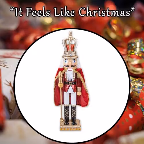 VFM e-Store Nutcracker King Christmas Decoration, Red, H 46 cm x W 12.2 cm x D 9 cm – 8