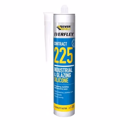 Everbuild Industrial and Glazing Flexible Silicone in Grey or Silver, 310ml – 1