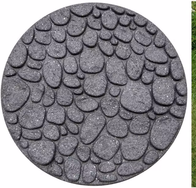 Primeur Grey Pebble Rubber Stepping Stone