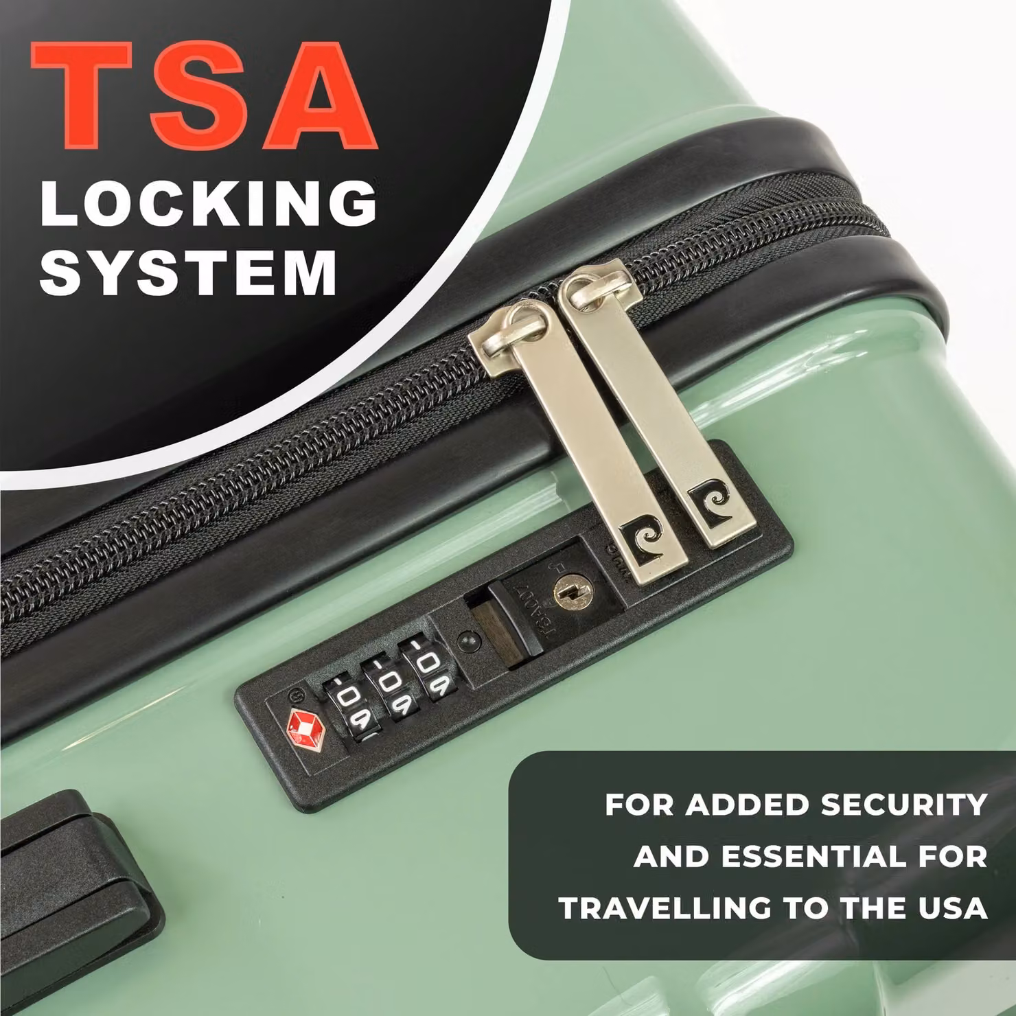 Pierre Cardin Provence Small Lightweight Hardshell Suitcase with 8 Wheels and TSA Locks in Green – 4