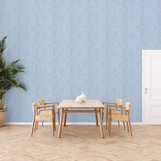 SK Filson Plain Washable Wallpaper, Blue, 1 Roll