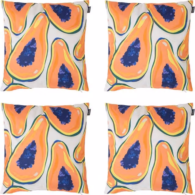 Icon Papaya Fruit Orange Square Outdoor Cushion