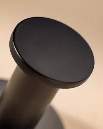 Cosmo Minimalist Wall Hook in Brushed Black Metal – 3