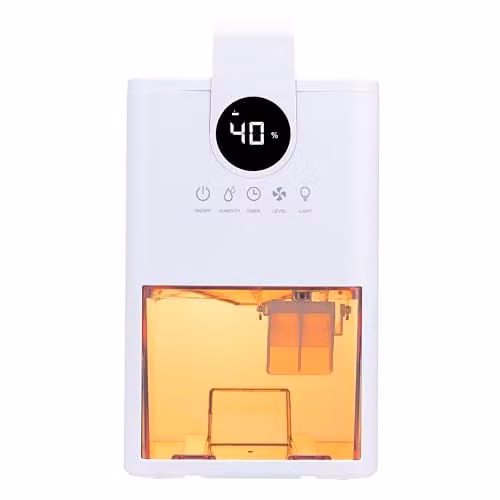 TCP Mini Dehumidifier in White with Timer and LED Lights