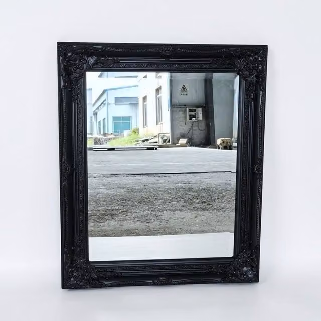 HOME LUXE INTERIOR Antique Black Rectangular Wall Mirror, W: 60 cm, H: 130 cm